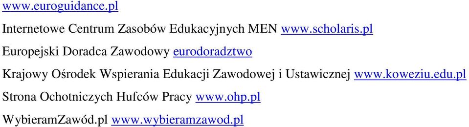 pl Europejski Doradca Zawodowy eurodoradztwo Krajowy Ośrodek