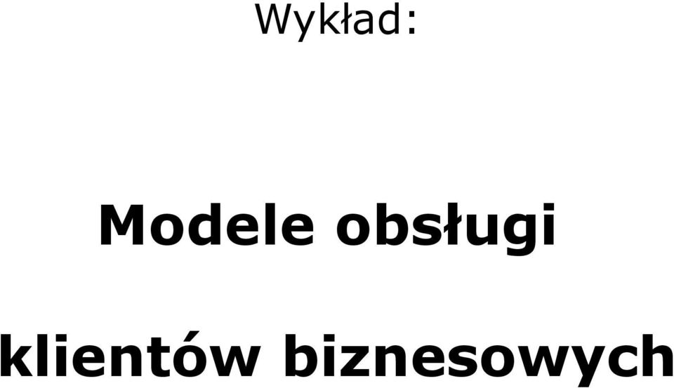 obsługi