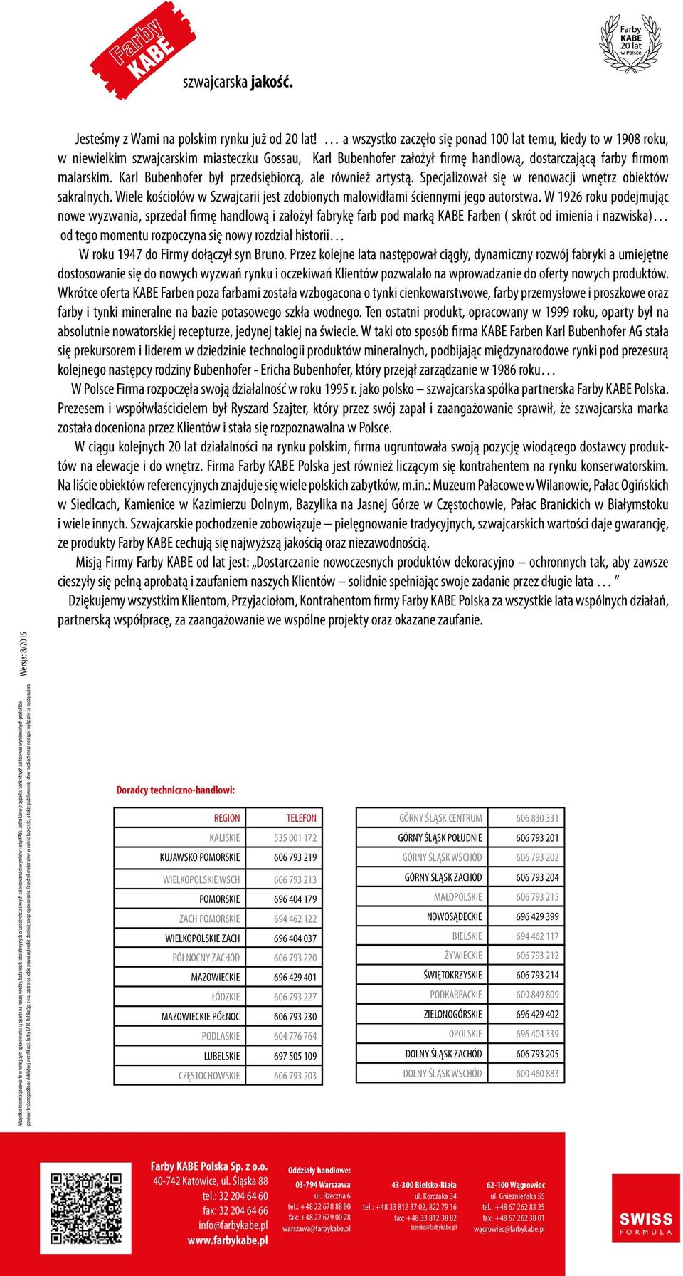 Karl Bubenhofer był przedsiębiorcą, ale również artystą. Specjalizował się w renowacji wnętrz obiektów sakralnych. Wiele kościołów w Szwajcarii jest zdobionych malowidłami ściennymi jego autorstwa.