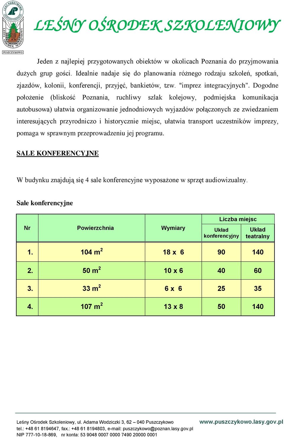 Dogodne położenie (bliskość Poznania, ruchliwy szlak kolejowy, podmiejska komunikacja autobusowa) ułatwia organizowanie jednodniowych wyjazdów połączonych ze zwiedzaniem interesujących przyrodniczo i