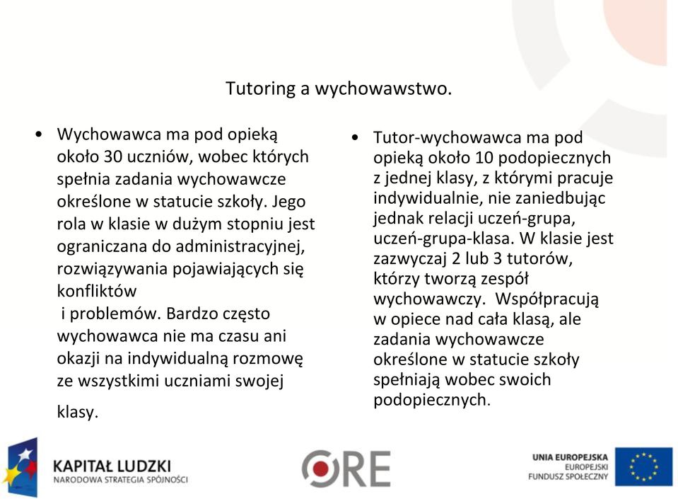 Bardzo często wychowawca nie ma czasu ani okazji na indywidualną rozmowę ze wszystkimi uczniami swojej klasy.