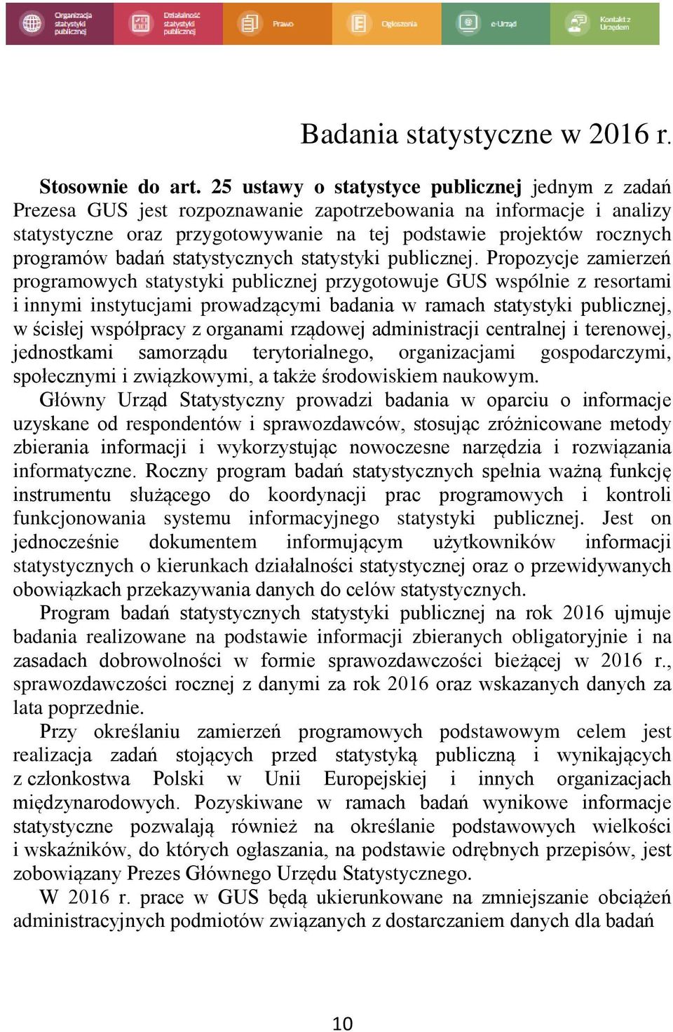 badań statystycznych statystyki publicznej.