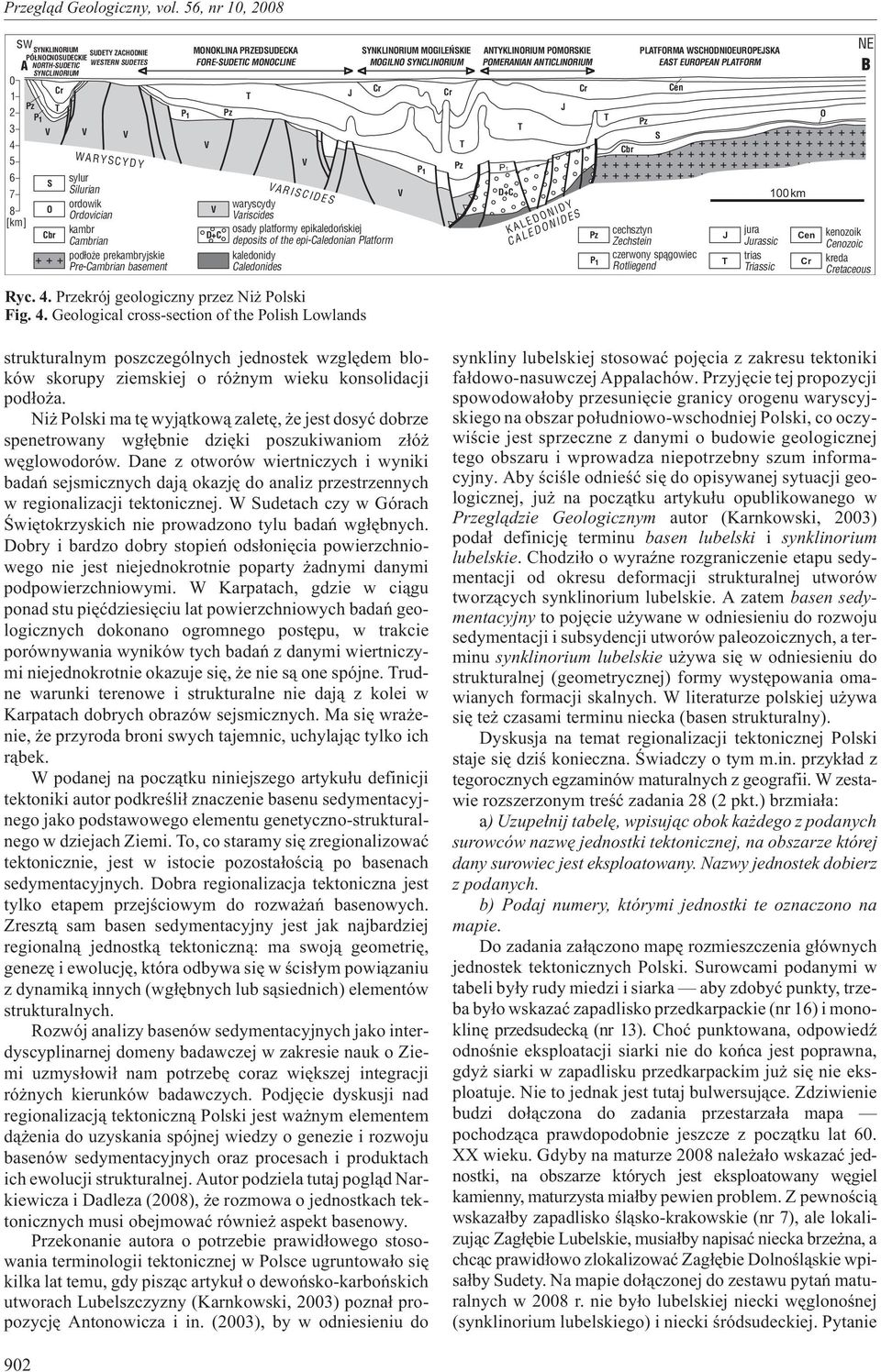 Przekrój geologiczny przez i Polski Fig. 4.