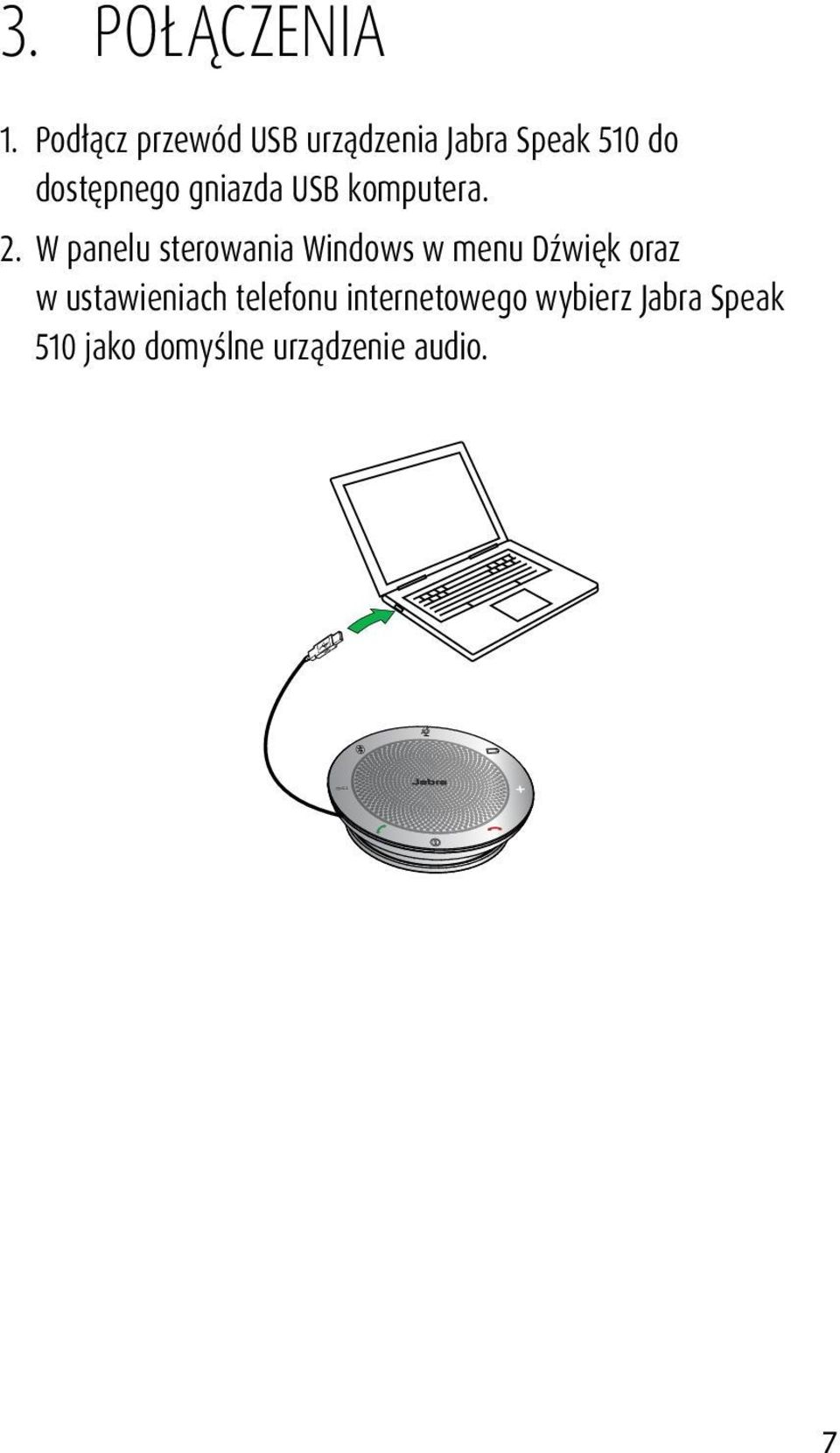 gniazda USB komputera. 2.