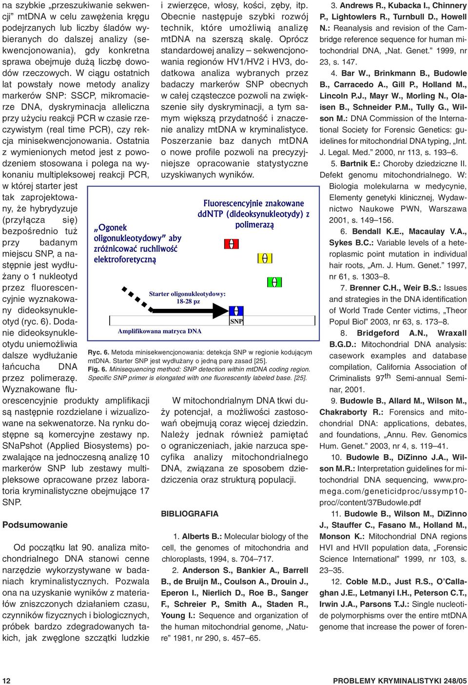 W ci¹gu ostatnich lat powsta³y nowe metody analizy markerów SNP: SSCP, mikromacierze DNA, dyskryminacja alleliczna przy u yciu reakcji PCR w czasie rzeczywistym (real time PCR), czy rekcja