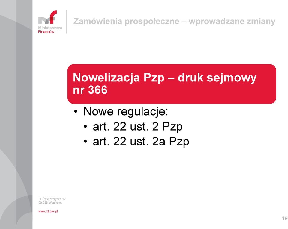 Pzp druk sejmowy nr 366 Nowe