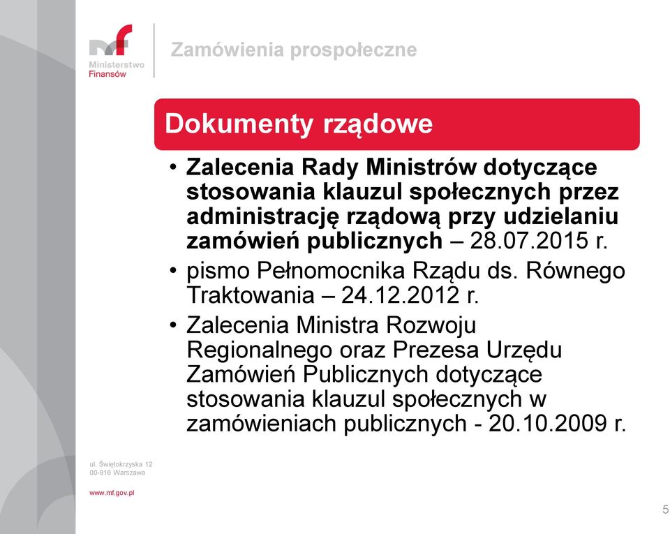 pismo Pełnomocnika Rządu ds. Równego Traktowania 24.12.2012 r.