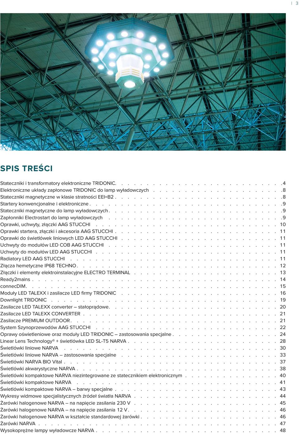 ...........................9 Zapłonniki Eectrostart o amp wyłaowczych........................... 9 Oprawki, uchwyty, złączki AAG STUCCHI.............................. 10 Oprawki startera, złączki i akcesoria AAG STUCCHI.