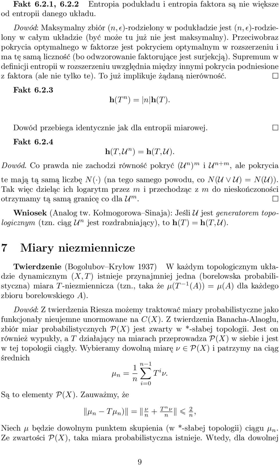rzeciwobraz pokrycia optymalego w faktorze jest pokryciem optymalym w rozszerzeiu i ma tę samą liczość (bo odwzorowaie faktorujące jest surjekcją).