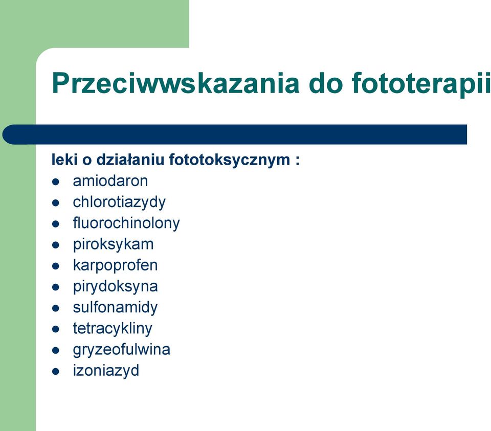chlorotiazydy fluorochinolony piroksykam