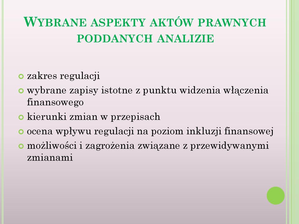 kierunki zmian w przepisach ocena wpływu regulacji na poziom