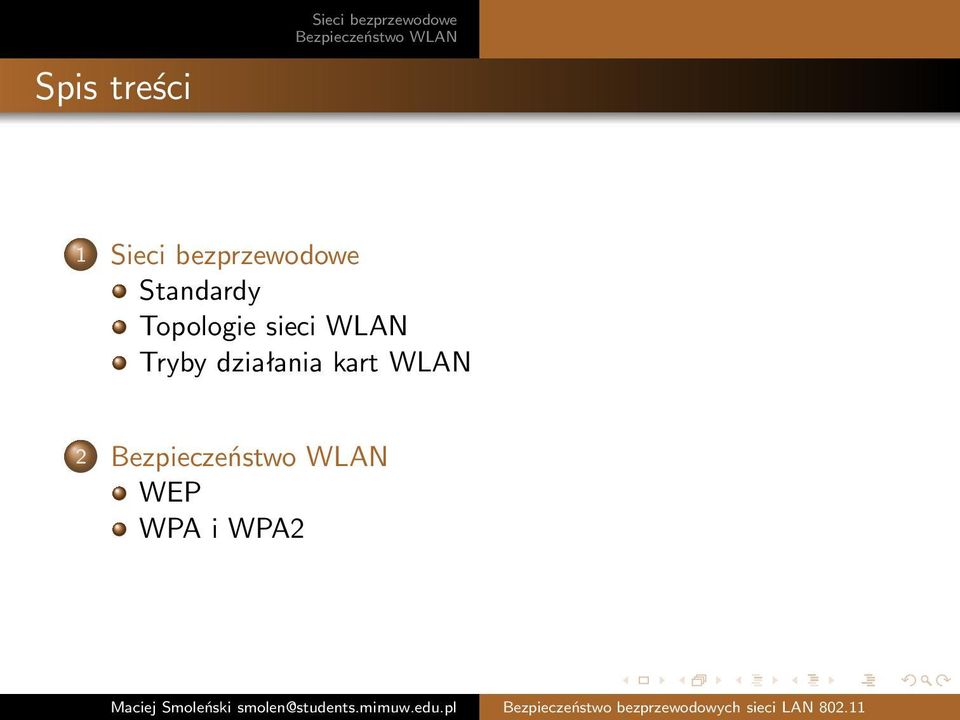 Topologie sieci WLAN Tryby