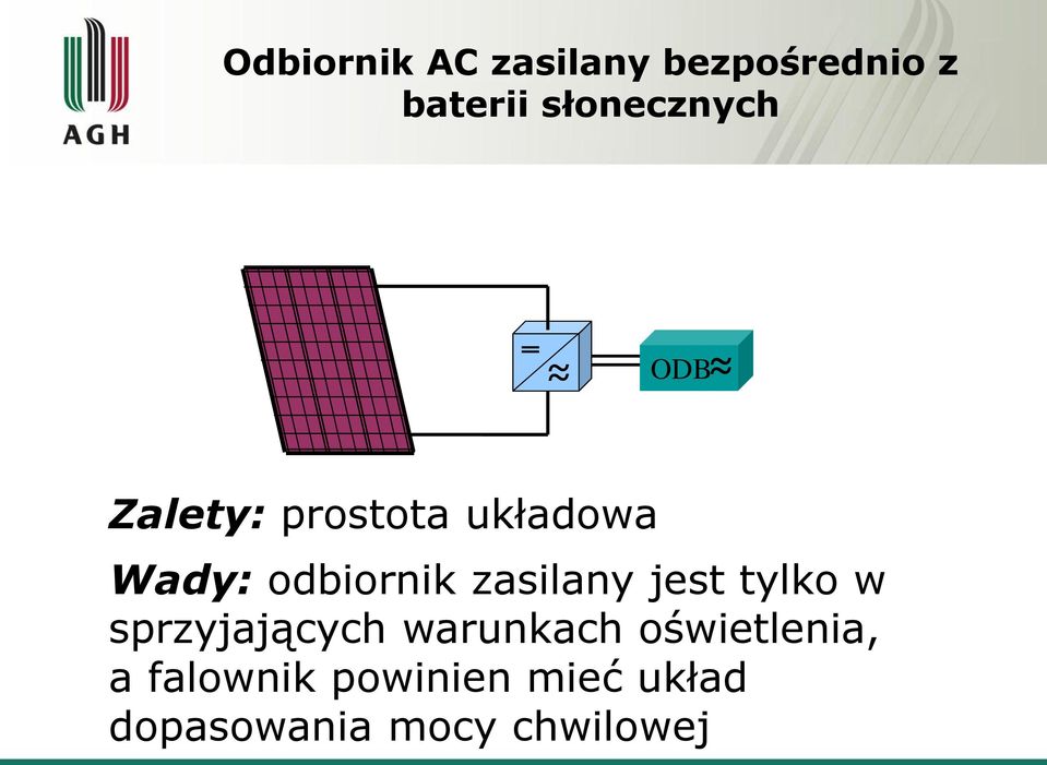 odbiornik zasilany jest tylko w sprzyjających