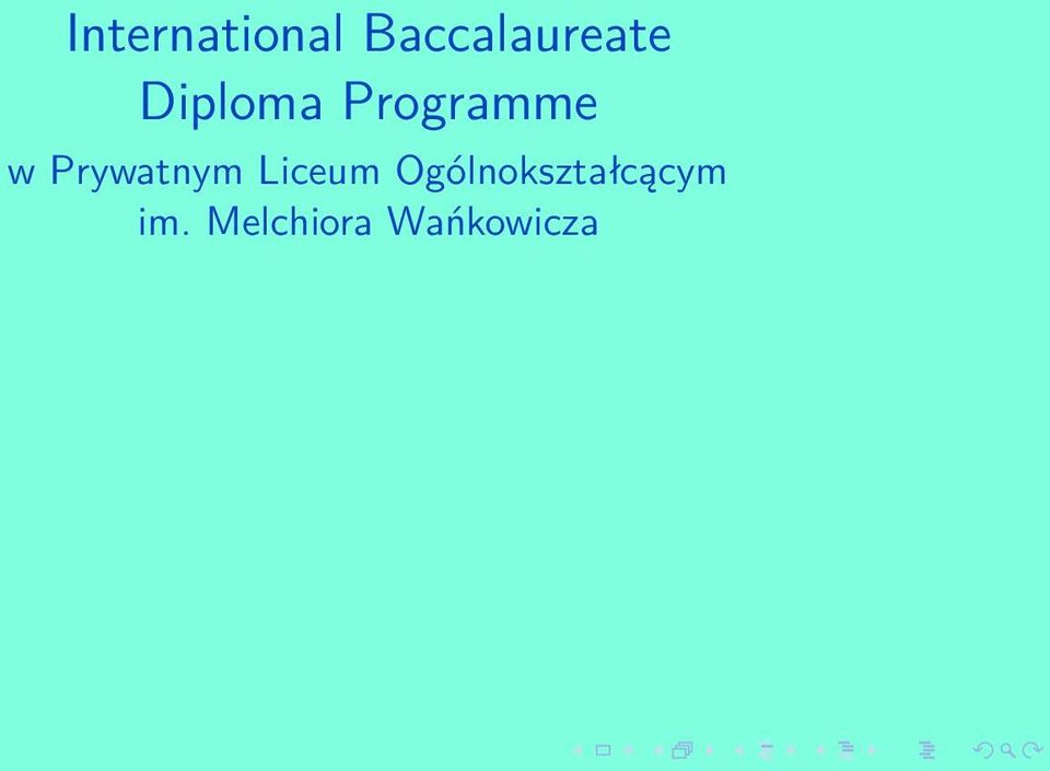 Prywatnym Liceum