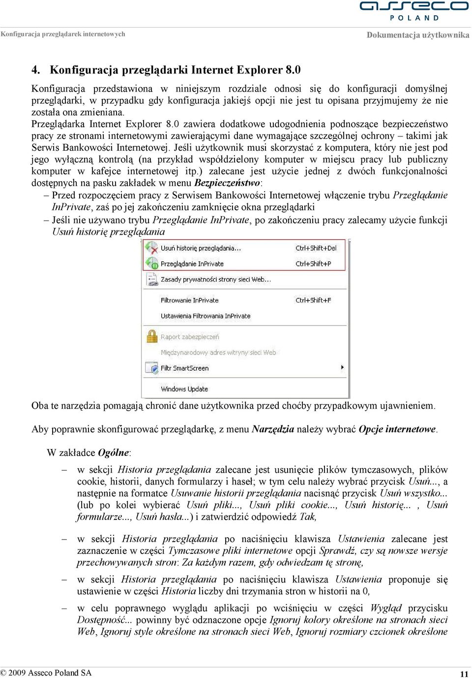 zmieniana. Przeglądarka Internet Explorer 8.
