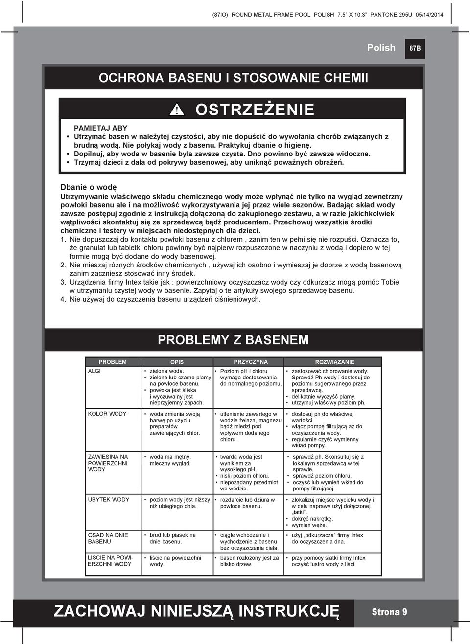 Dbanie o wodę Utrzymywanie właściwego składu chemicznego wody może wpłynąć nie tylko na wygląd zewnętrzny powłoki basenu ale i na możliwość wykorzystywania jej przez wiele sezonów.