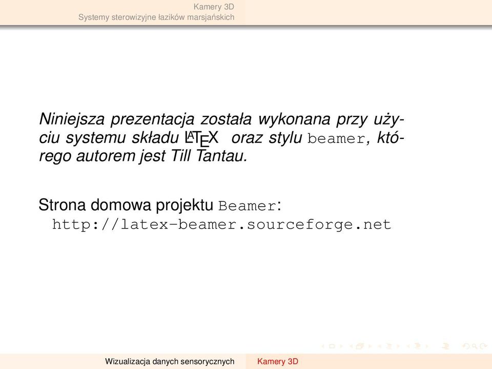 beamer, którego autorem jest Till Tantau.