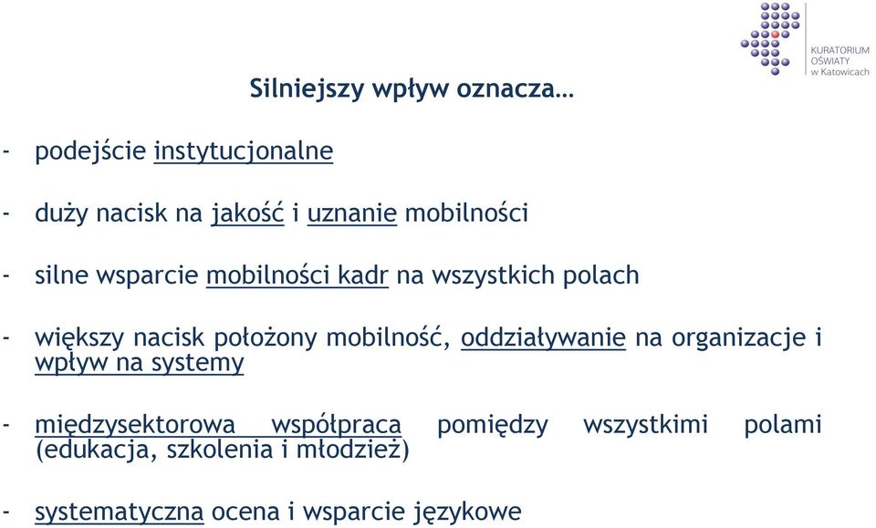 mobilność, oddziaływanie na organizacje i wpływ na systemy - międzysektorowa współpraca