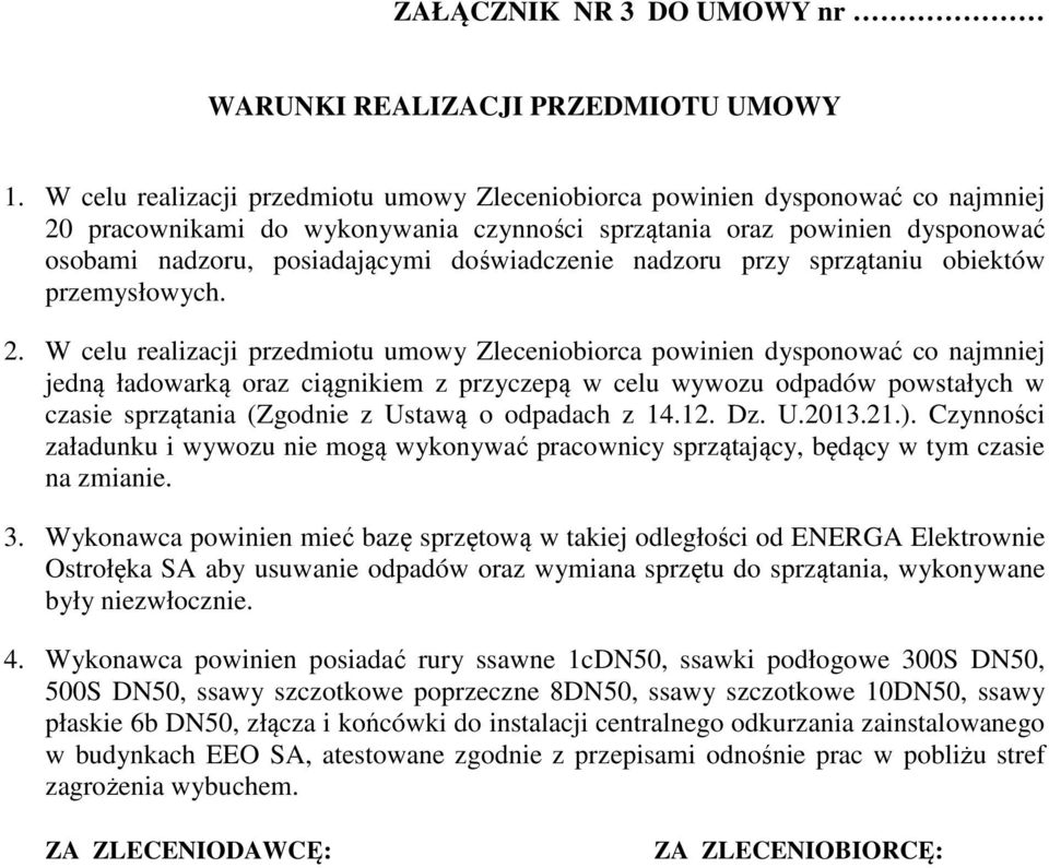 doświadczenie nadzoru przy sprzątaniu obiektów przemysłowych. 2.