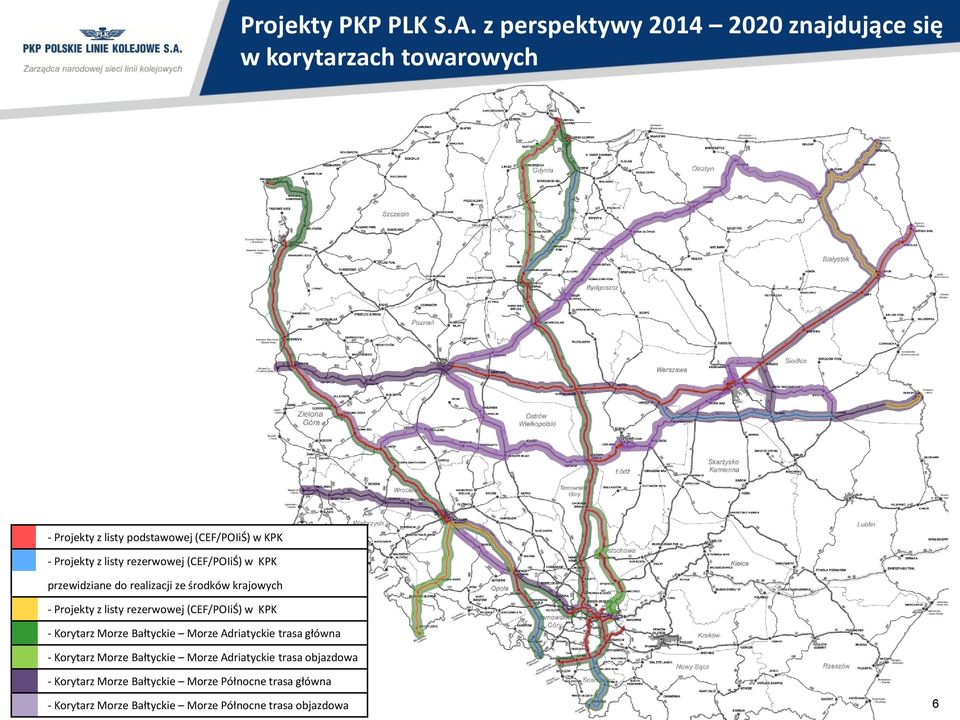 listy rezerwowej (CEF/POIiŚ) w KPK przewidziane do realizacji ze środków krajowych - Projekty z listy rezerwowej (CEF/POIiŚ) w