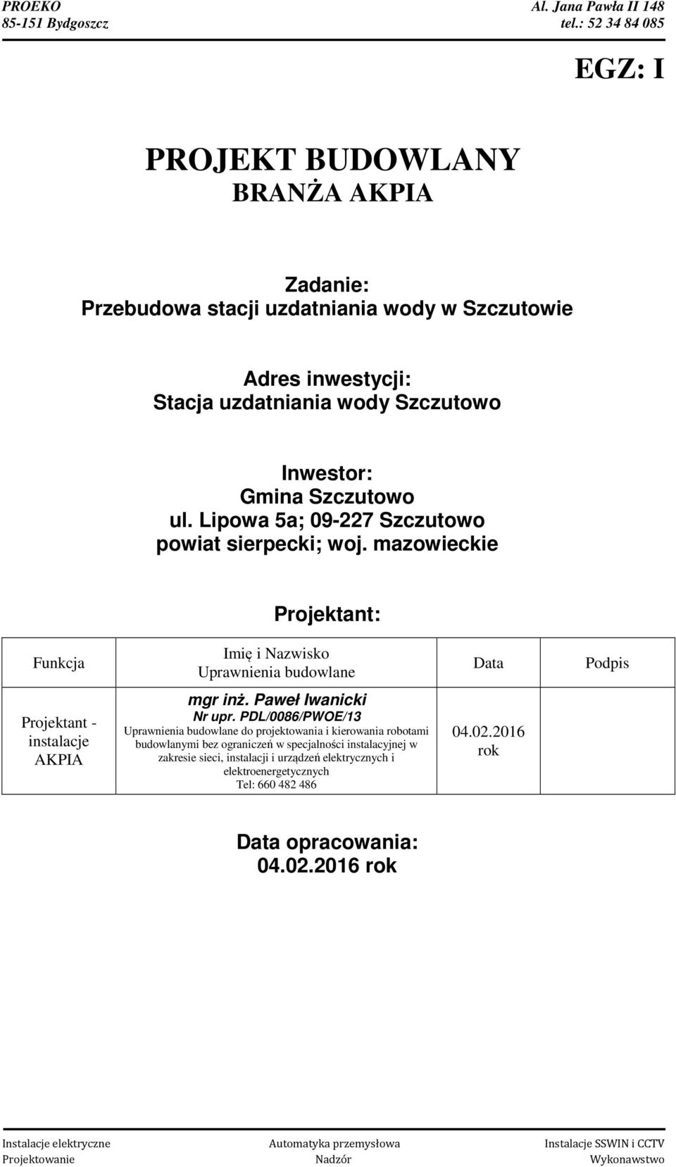 Paweł Iwanicki Nr upr.