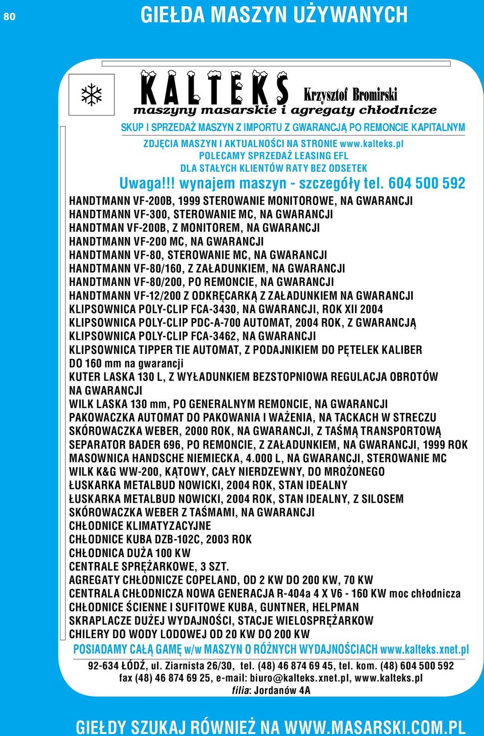 604 500 592 HANDTMANN VF-200B, 1999 STEROWANIE MONITOROWE, NA GWARANCJI HANDTMANN VF-300, STEROWANIE MC, NA GWARANCJI HANDTMAN VF-200B, Z MONITOREM, NA GWARANCJI HANDTMANN VF-200 MC, NA GWARANCJI