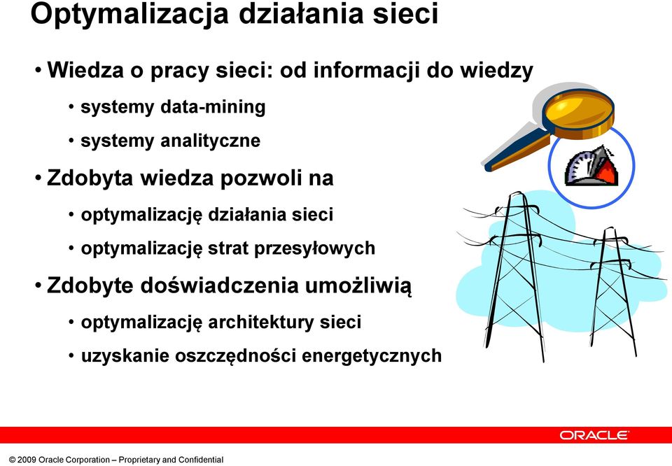optymalizację działania sieci optymalizację strat przesyłowych Zdobyte