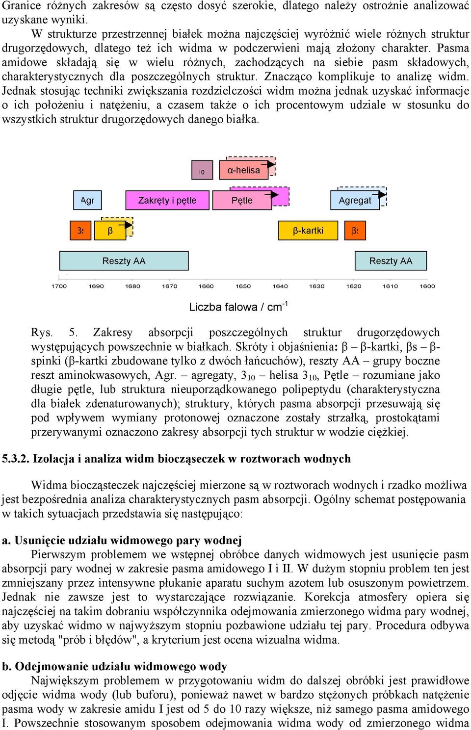 Pasma amidowe składają się w wielu różnych, zachodzących na siebie pasm składowych, charakterystycznych dla poszczególnych struktur. Znacząco komplikuje to analizę widm.