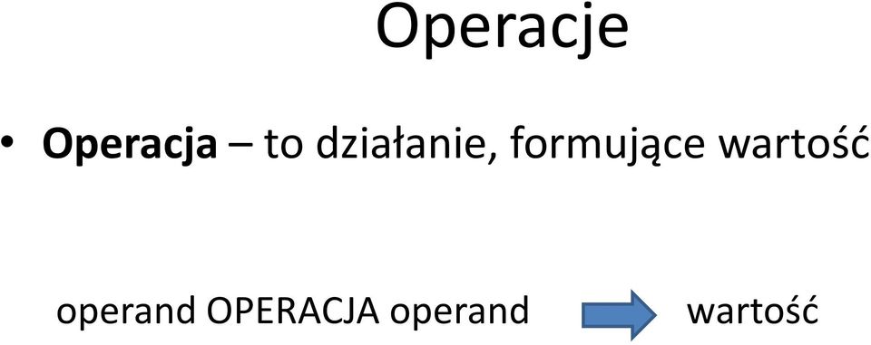 wartośd operand