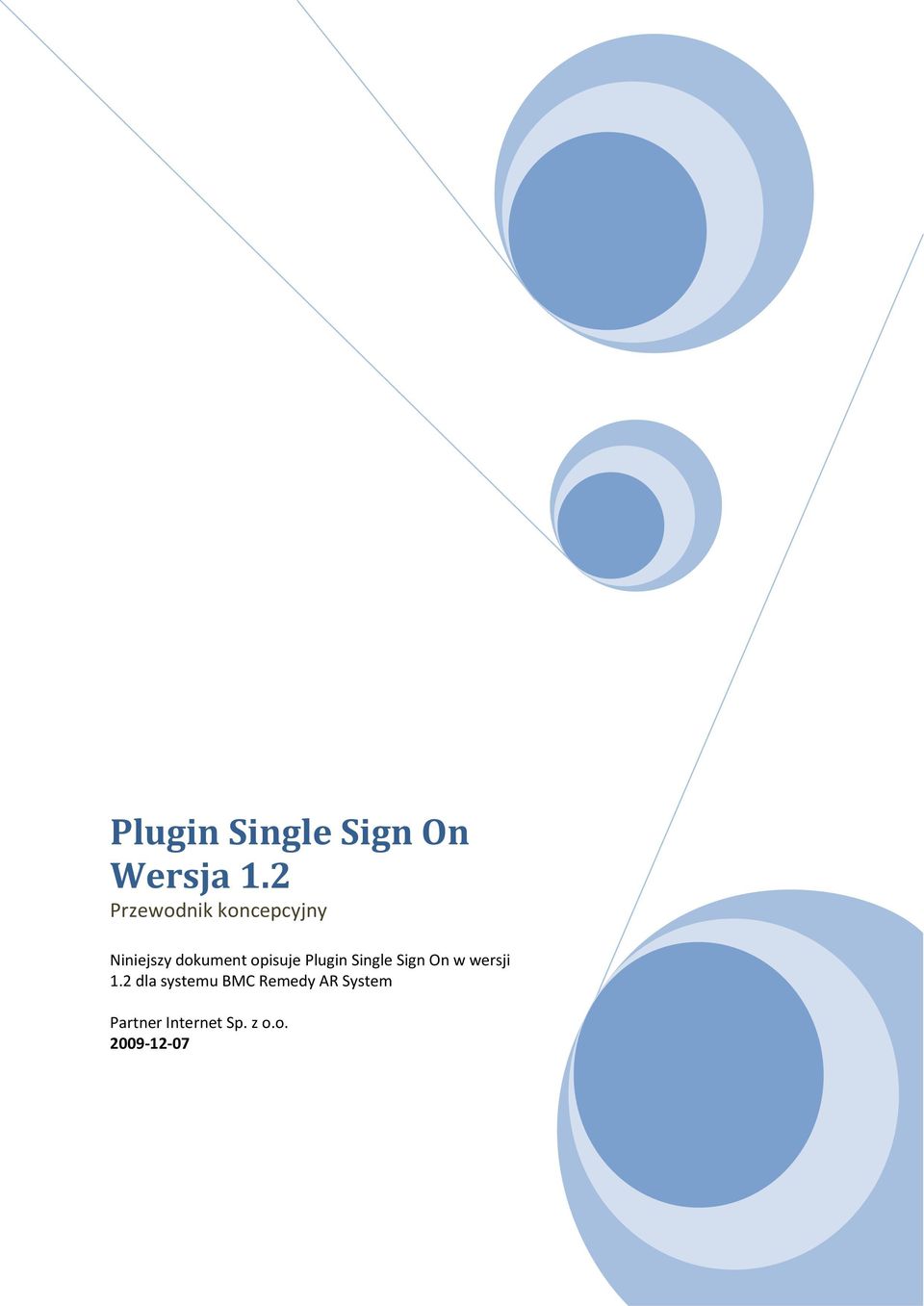 opisuje Plugin Single Sign On w wersji 1.