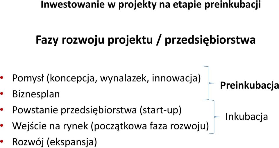 innowacja) Biznesplan Powstanie przedsiębiorstwa (start-up)