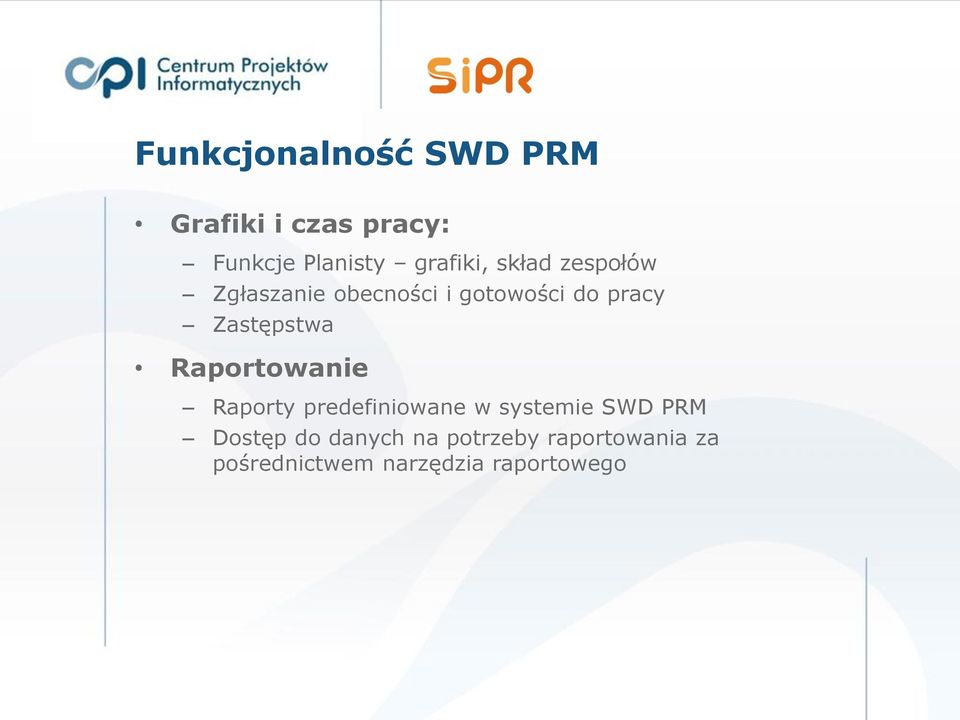 Zastępstwa Raportowanie Raporty predefiniowane w systemie SWD PRM