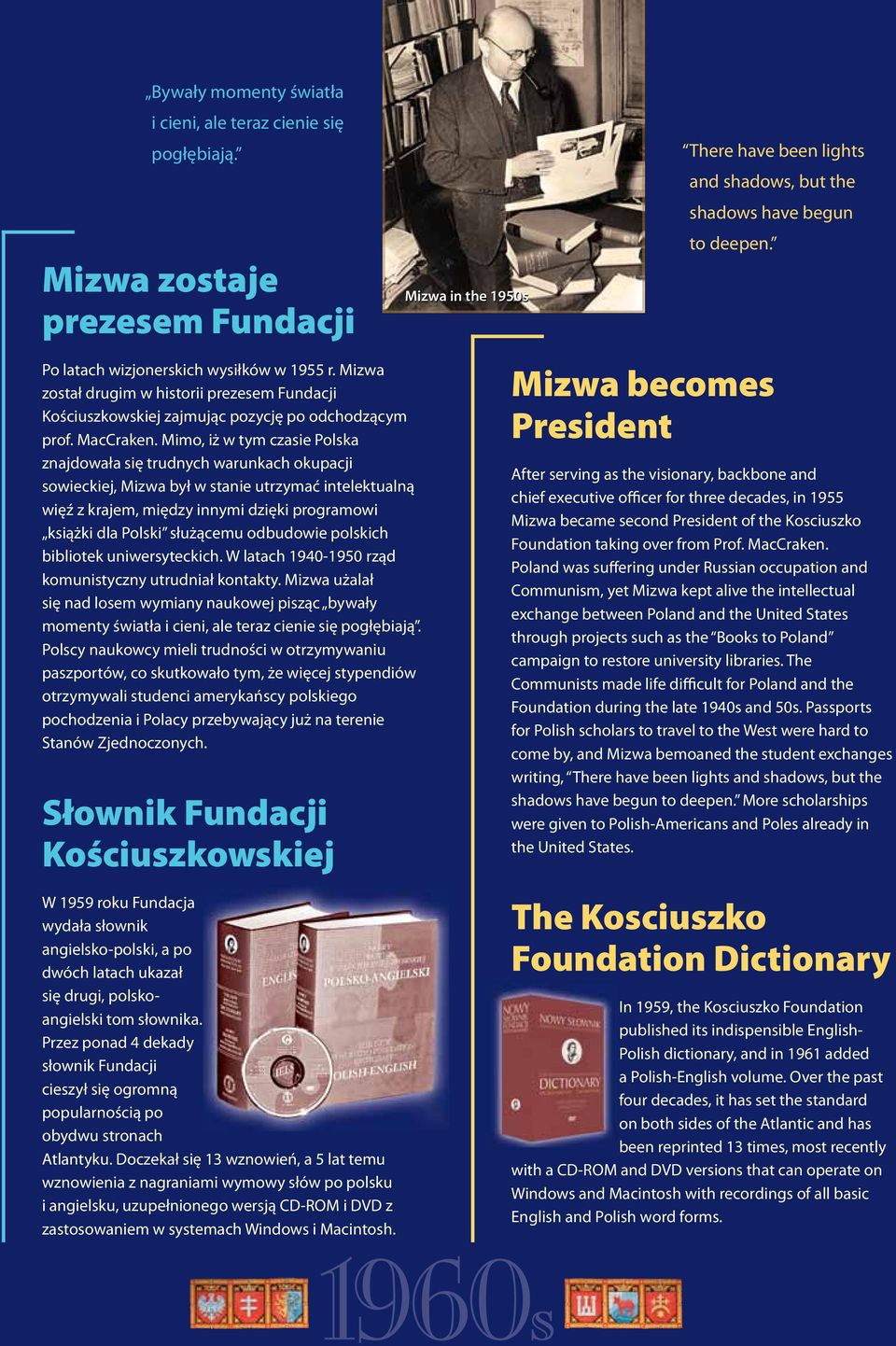 Mimo, iż w tym czasie Polska znajdowała się trudnych warunkach okupacji sowieckiej, Mizwa był w stanie utrzymać intelektualną więź z krajem, między innymi dzięki programowi książki dla Polski