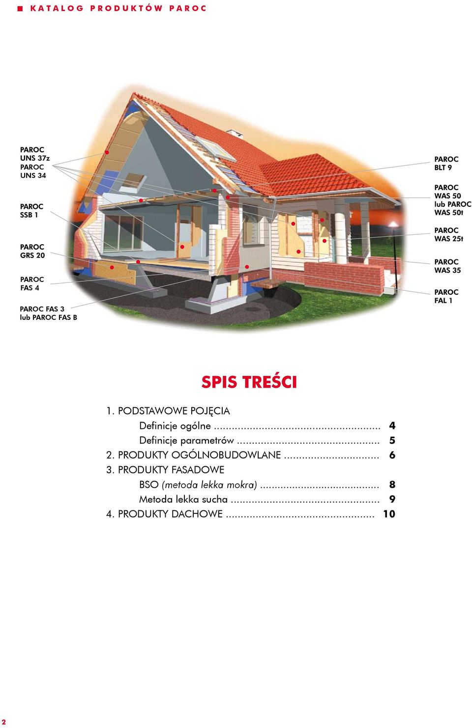 .. 4 Definicje parametrów... 5 2. PRODUKTY OGÓLNOBUDOWLANE... 6 3.