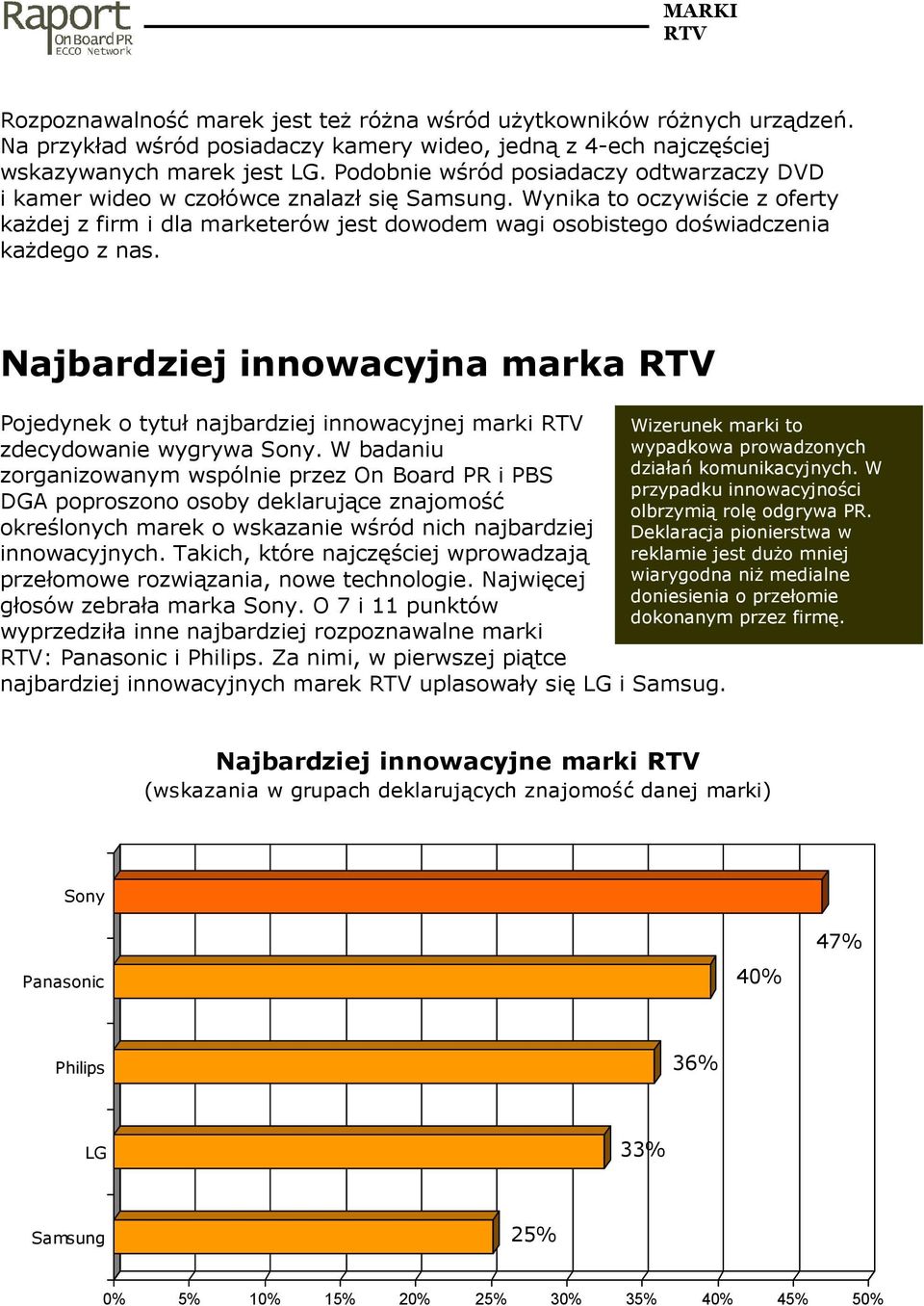 Wynika to oczywiście z oferty kaŝdej z firm i dla marketerów jest dowodem wagi osobistego doświadczenia kaŝdego z nas.