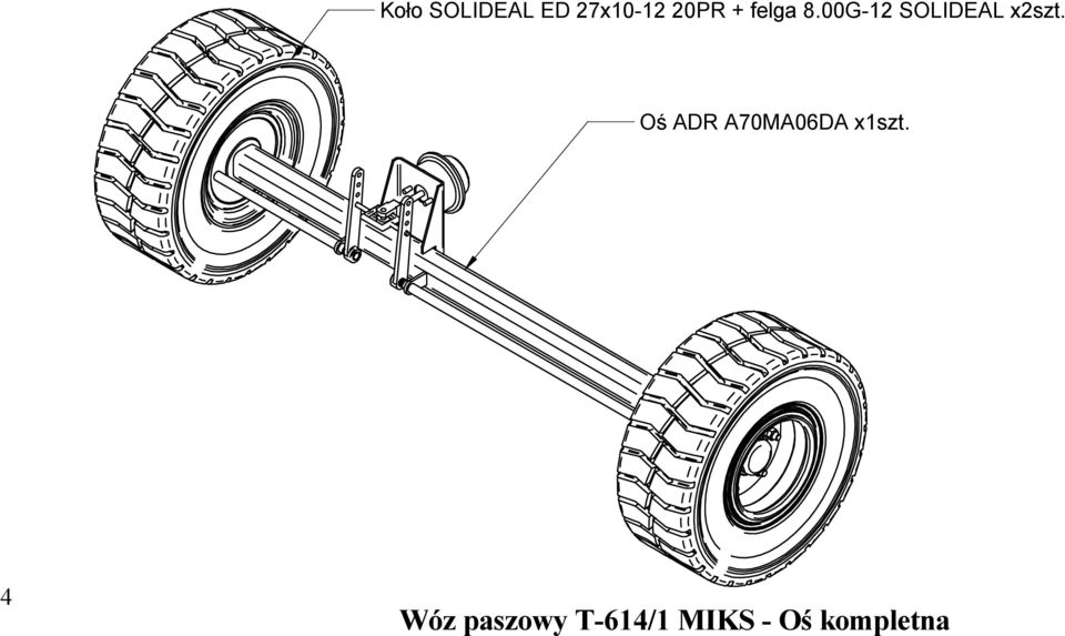 Oś ADR A70MA06DA x1szt.