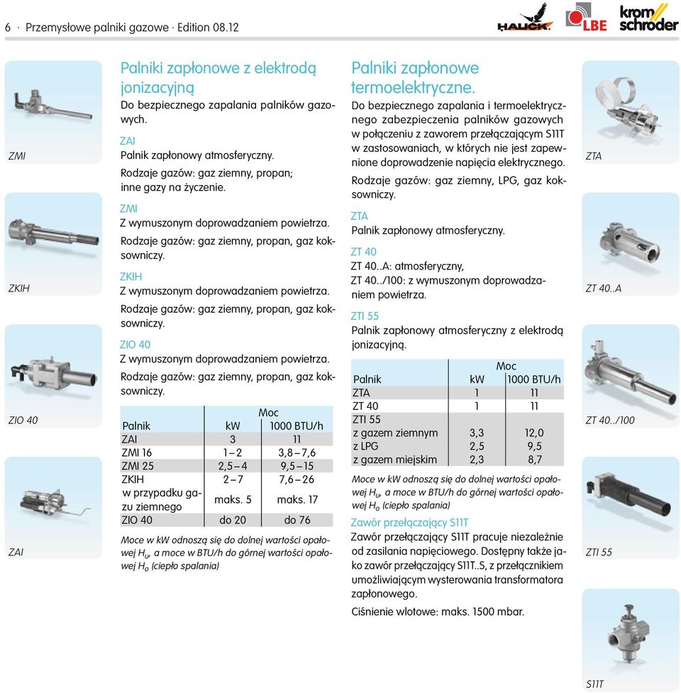 Rodzaje gazów: gaz ziemny, propan, gaz koksowniczy. ZIO 40 Z wymuszonym doprowadzaniem powietrza. Rodzaje gazów: gaz ziemny, propan, gaz koksowniczy.