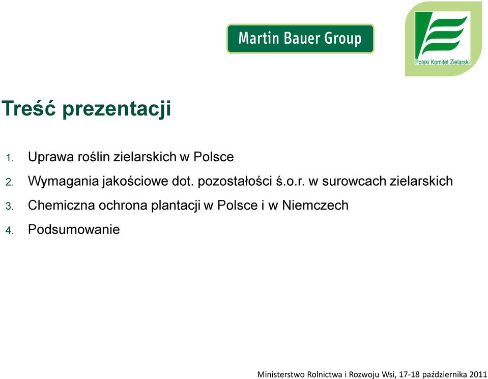 Wymagania jakościowe dot. pozostałości ś.o.r.