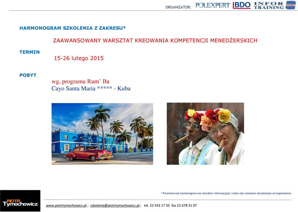 programu Rum Ba Cayo Santa Maria ***** - Kuba * Prezentowany
