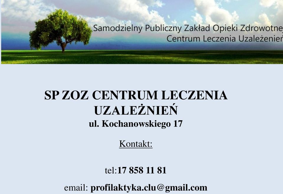 Kochanowskiego 17 Kontakt: