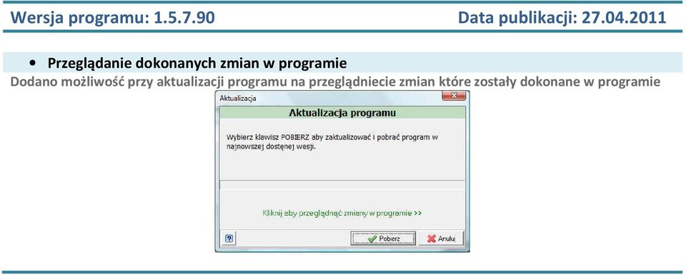 Dodano możliwość przy aktualizacji programu na