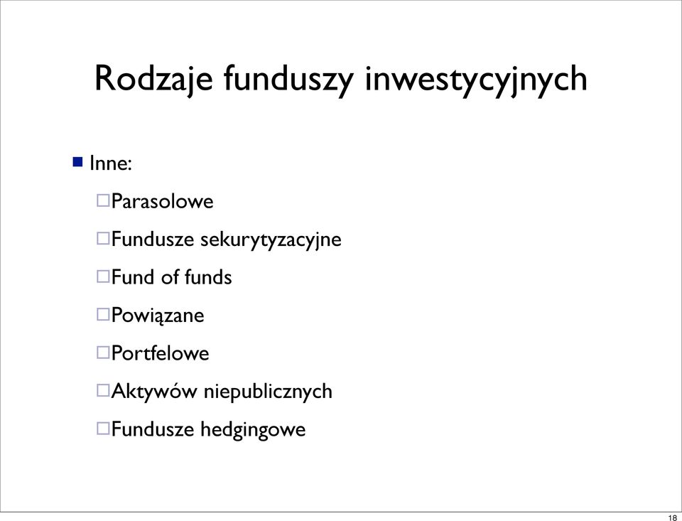 Fund of funds Powiązane Portfelowe