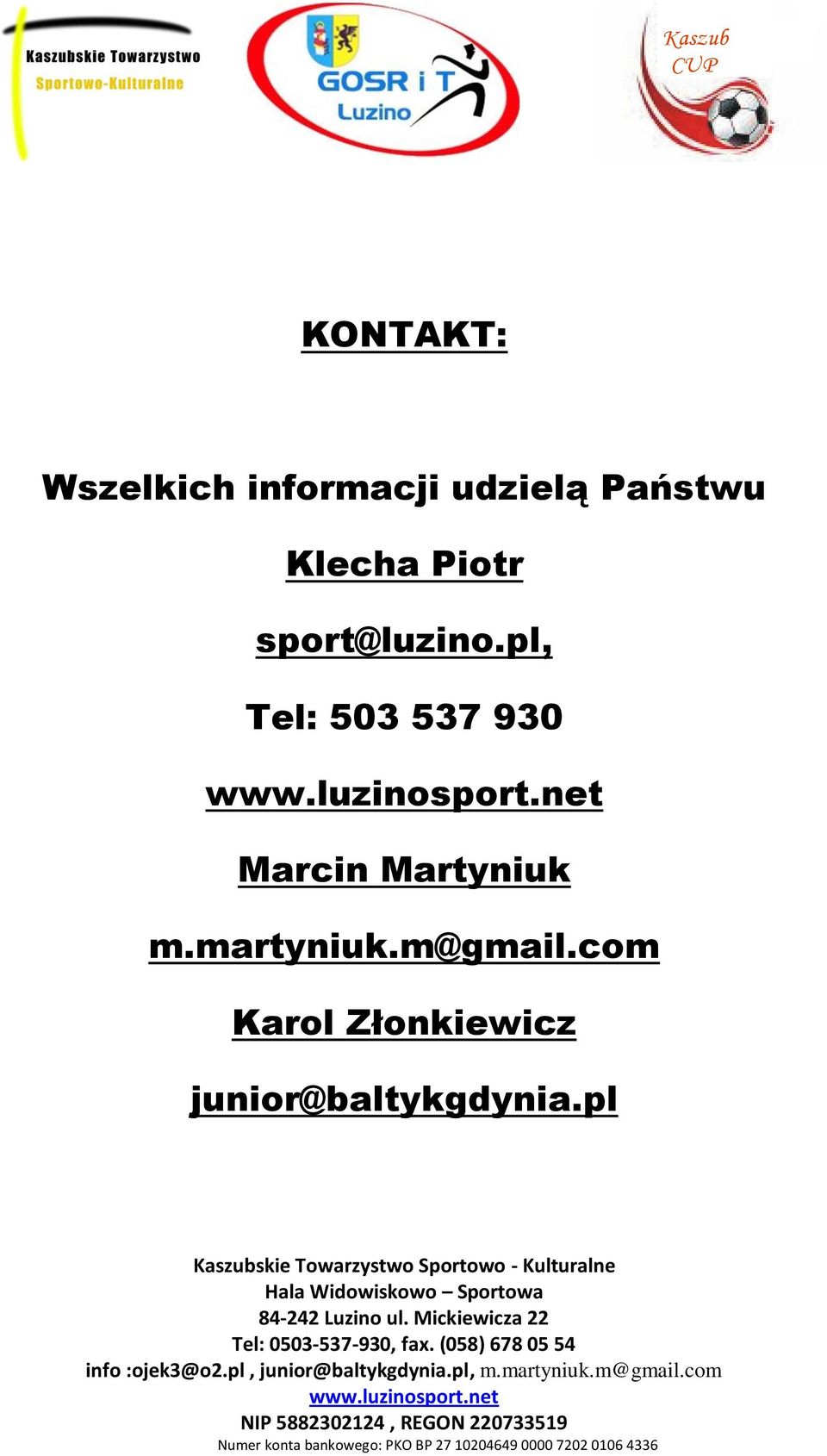 pl, Tel: 503 537 930 Marcin Martyniuk m.