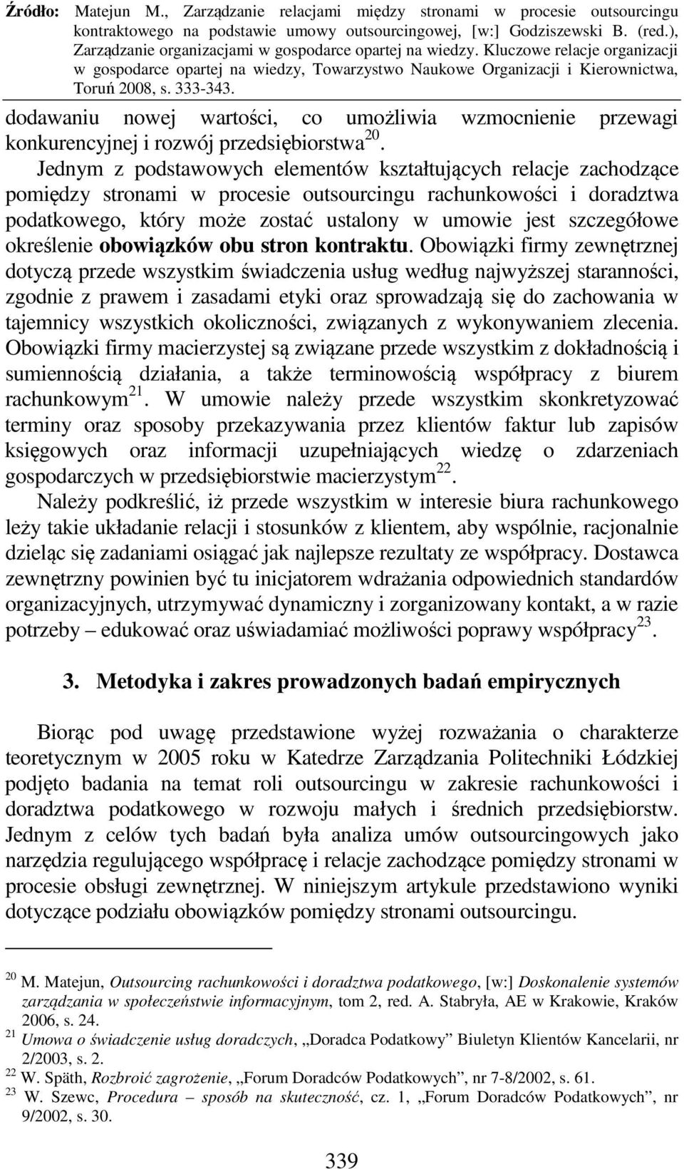 określenie obowiązków obu stron kontraktu.