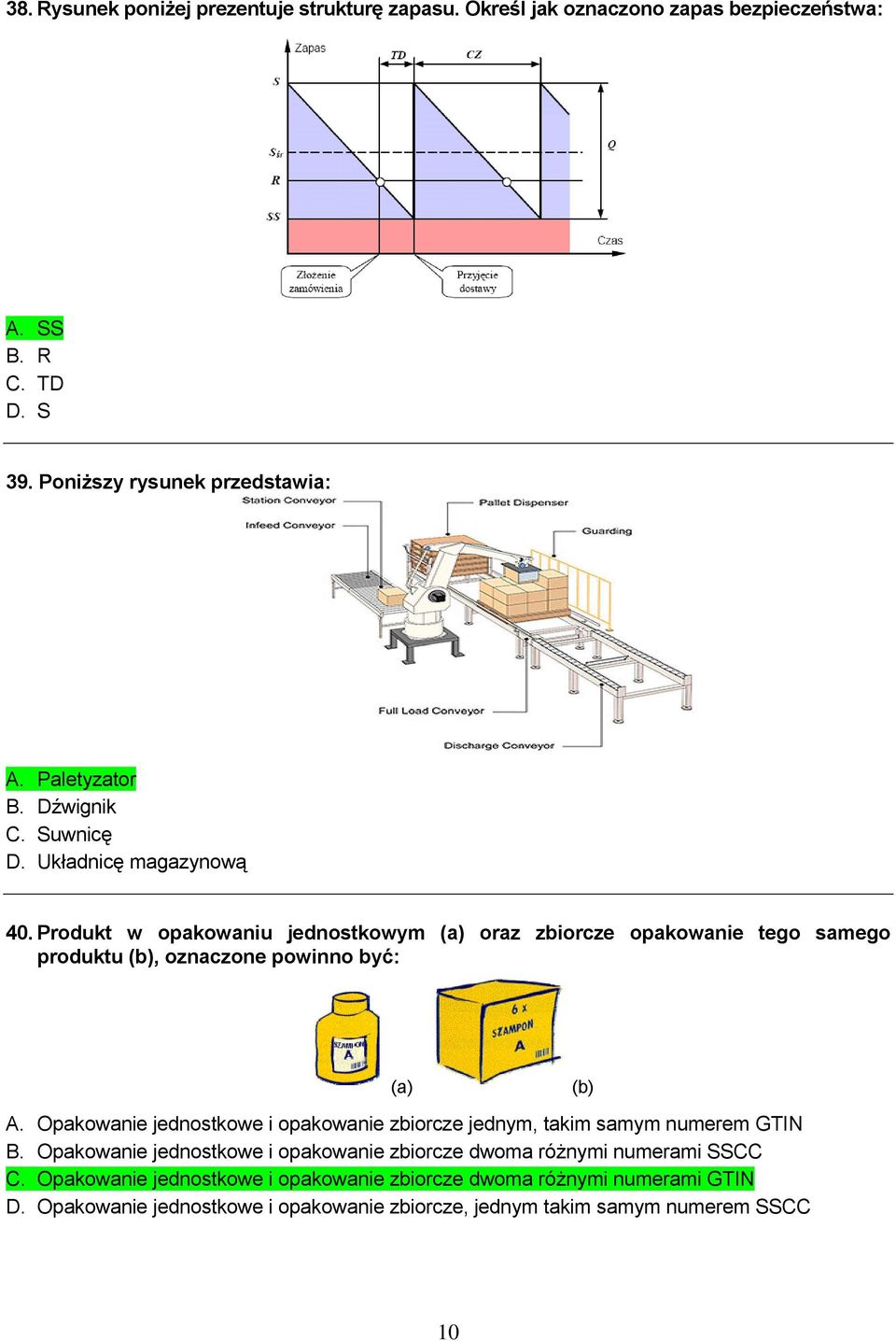 Produkt w opakowaniu jednostkowym (a) oraz zbiorcze opakowanie tego samego produktu (b), oznaczone powinno być: (a) A.