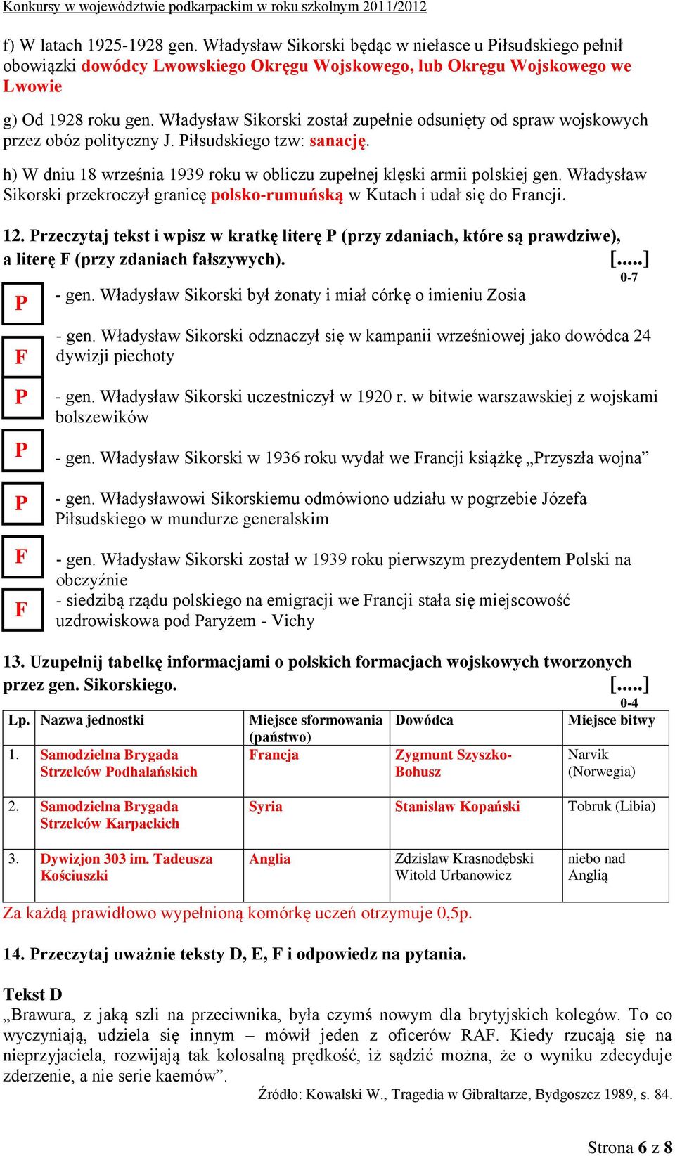 Władysław Sikorski przekroczył granicę polsko-rumuńską w Kutach i udał się do rancji. 12.