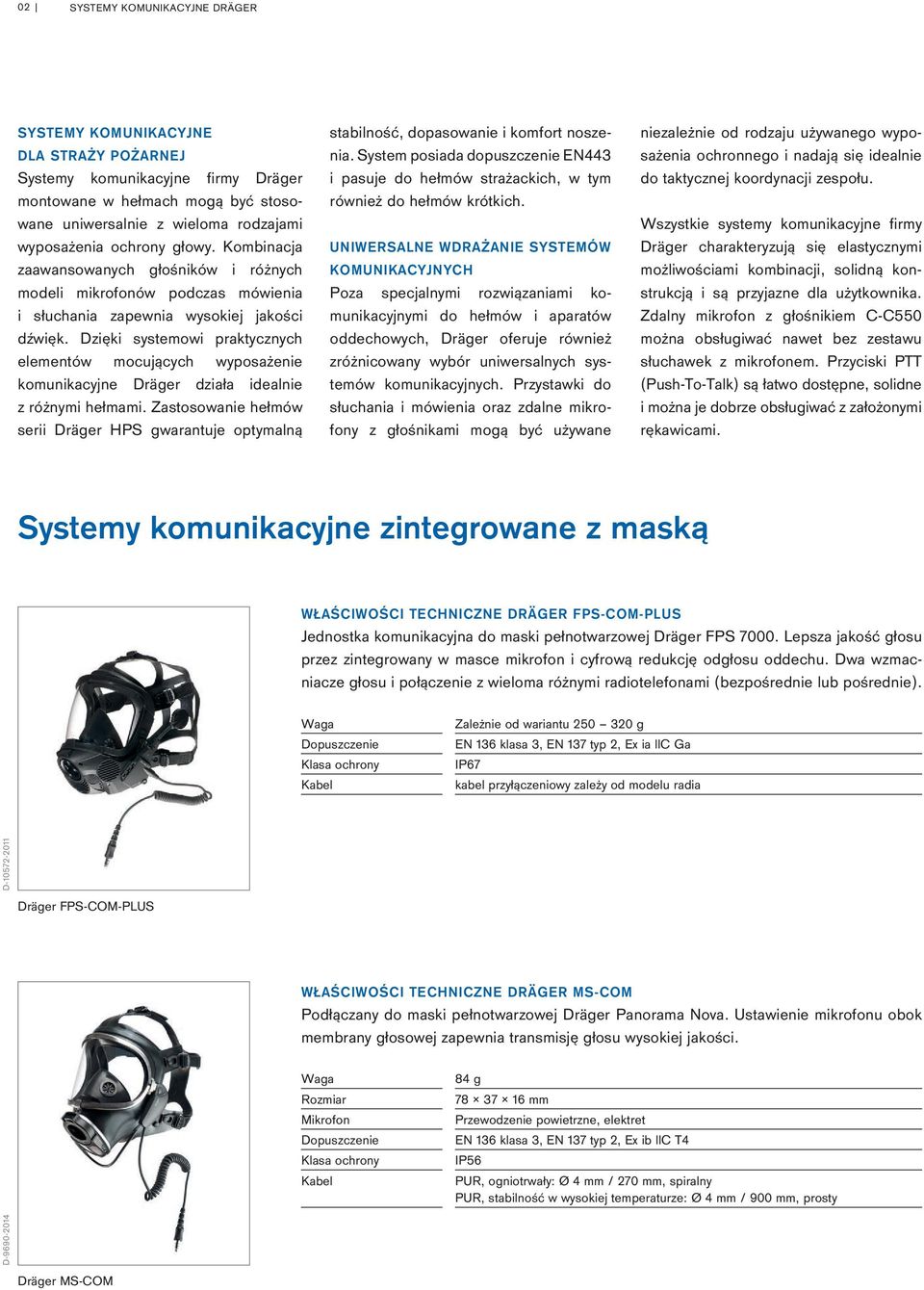 Dzięki systemowi praktycznych elementów mocujących wyposażenie komunikacyjne Dräger działa idealnie z różnymi hełmami.