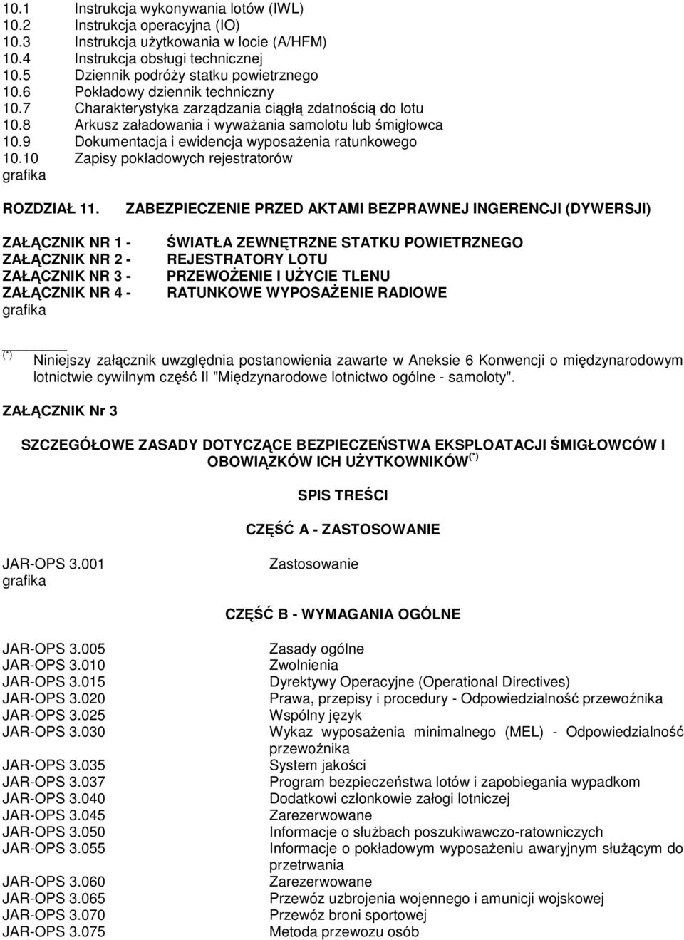 10 Zapisy pokładowych rejestratorów ROZDZIAŁ 11.