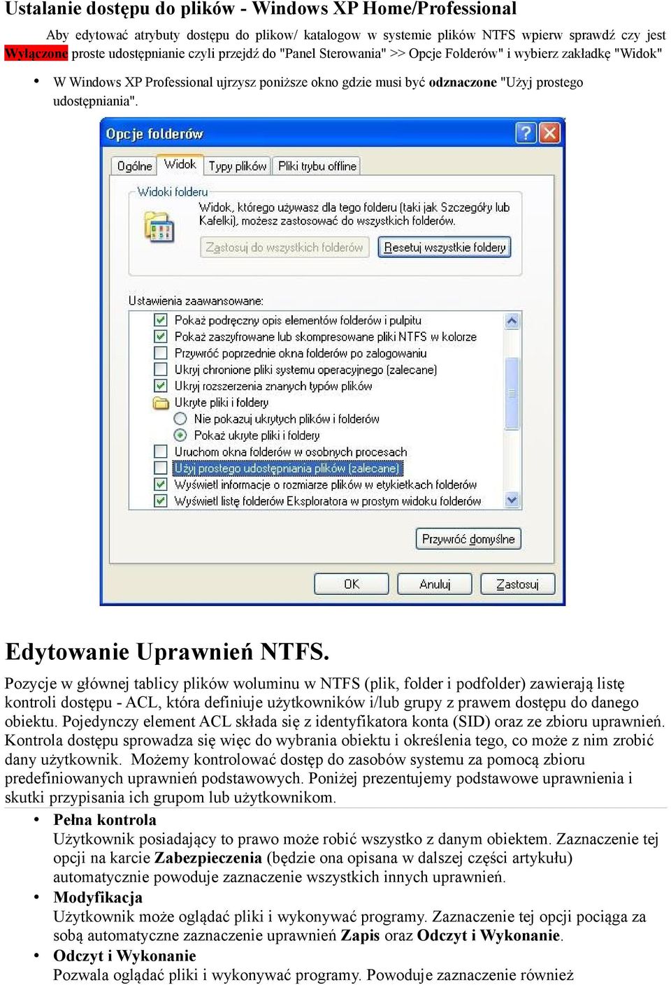 Edytowanie Uprawnień NTFS.