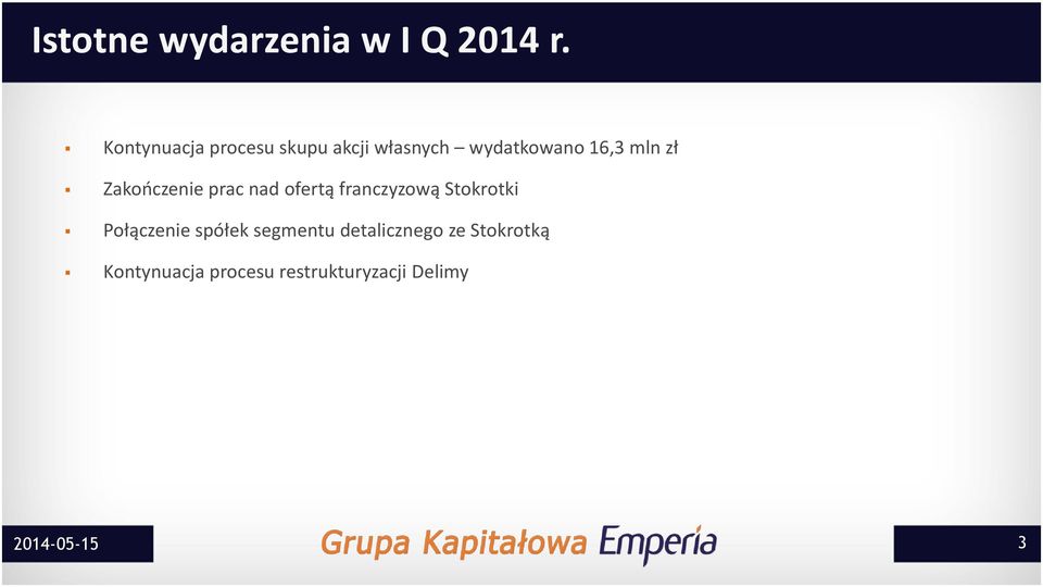 Zakończenie prac nad ofertą franczyzową Stokrotki Połączenie